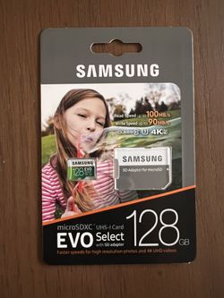 SAMSUNG: EVO Select 128GB MicroSDXC UHS-I U3 100MB/s Full HD & 4K UHD Memory Card