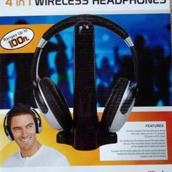 SOUNDLOGIC 4 In 1 Wireless Headphones - NEW Retail Box