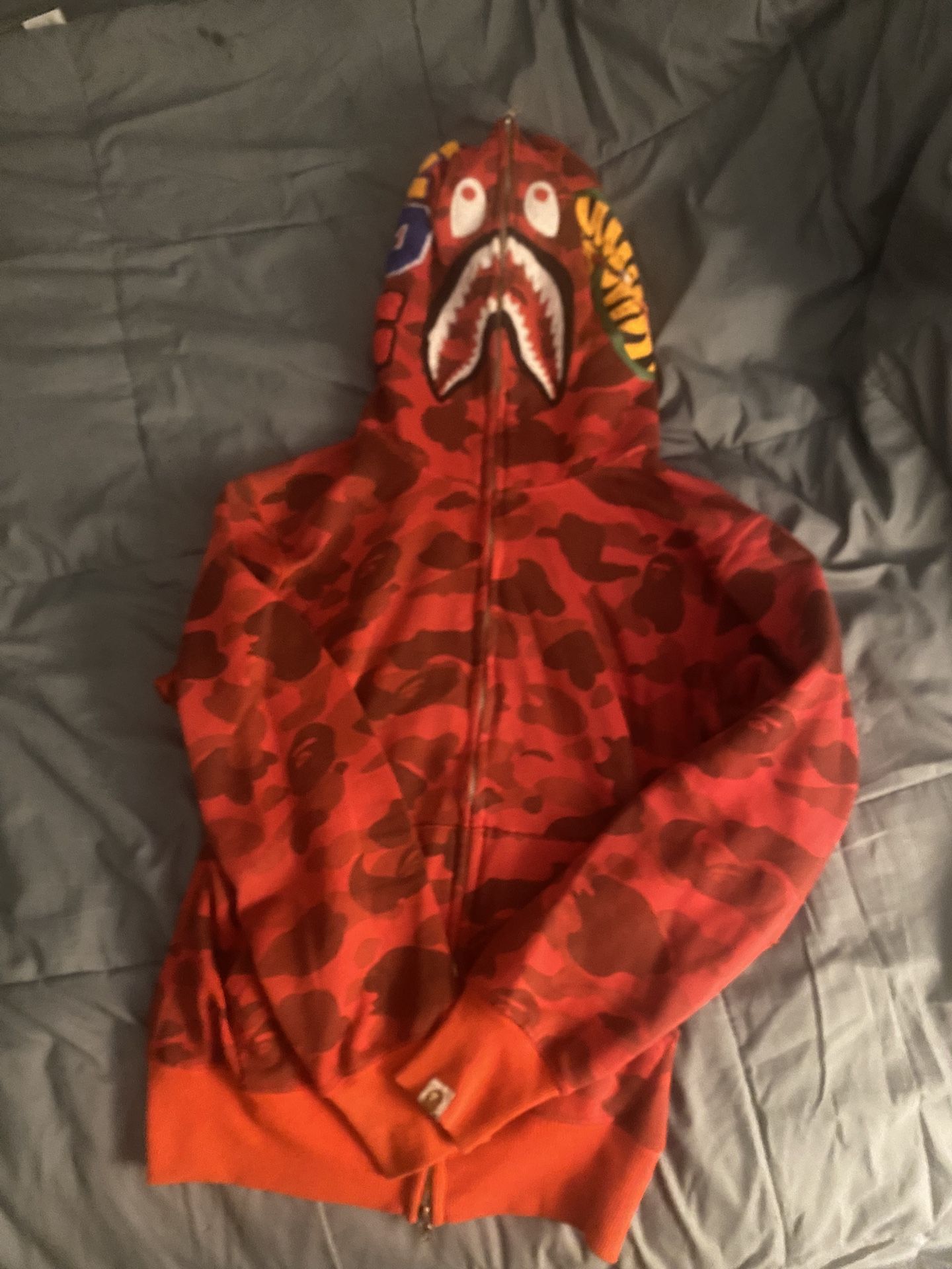 Red WGM Bape Hoodie 