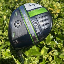MINT LEFT HANDED TOUR ISSUE CALLAWAY EPIC SPEED GOLF FAIRWAY WOOD 15* #3 TC STAMPED HOT MELTED PROTO W EI-70 X