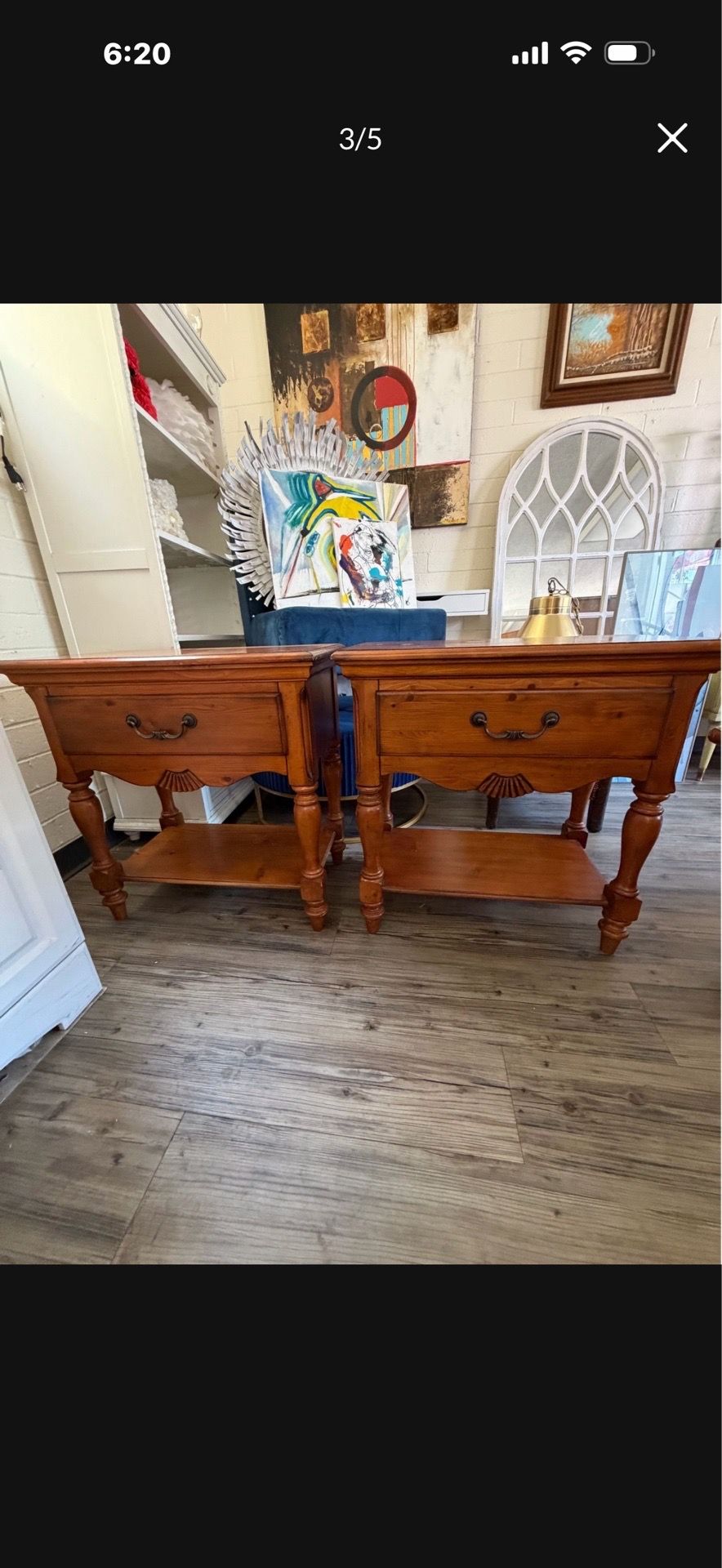 Antique solid wood beautiful Nightstands