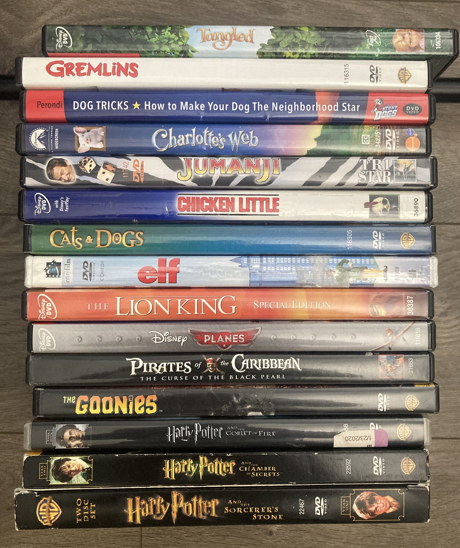 Kids Children’s Family DVDs Assorted Used Lot Of 15 DVD’s Disney Pixar Goonies