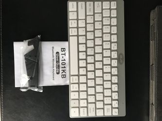 Slim Profile Bluetooth Keyboard for phone, tablet or computer with Tablet Stand
