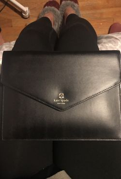 Brand New Black Kate Spade Envelope Clutch