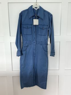 Tibi Blue Button Up Dress