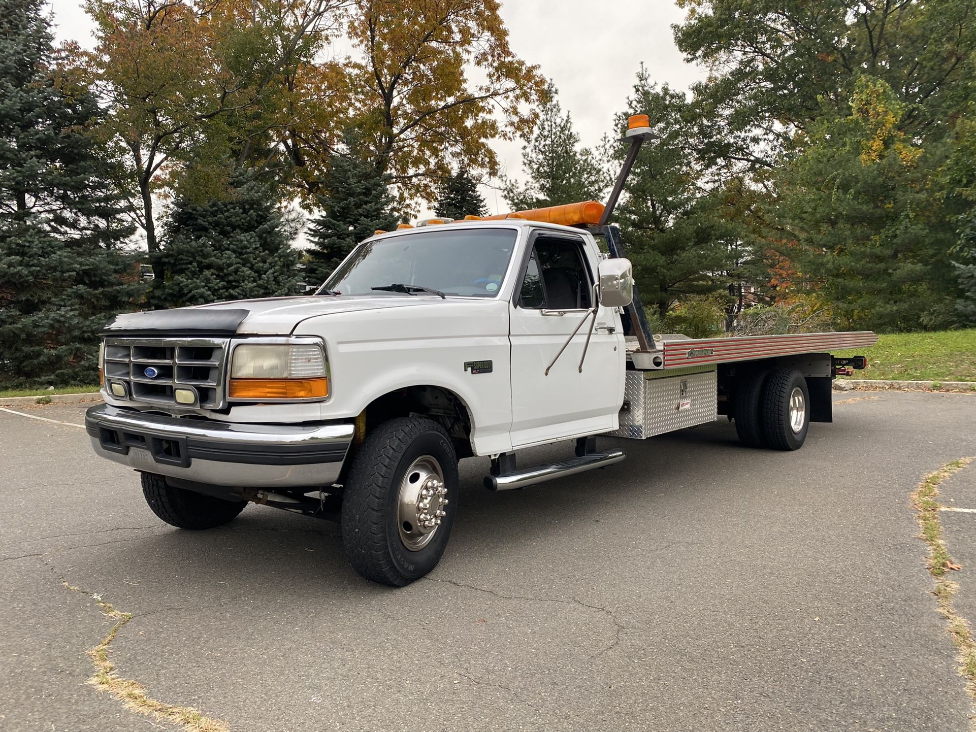 Ford F450 Super Duty Car Carrier Wrecker Roll Back Tow Truck 7.3 Obs 
