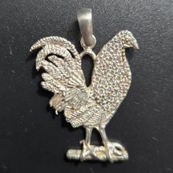925 Silver Rooster Pendant 