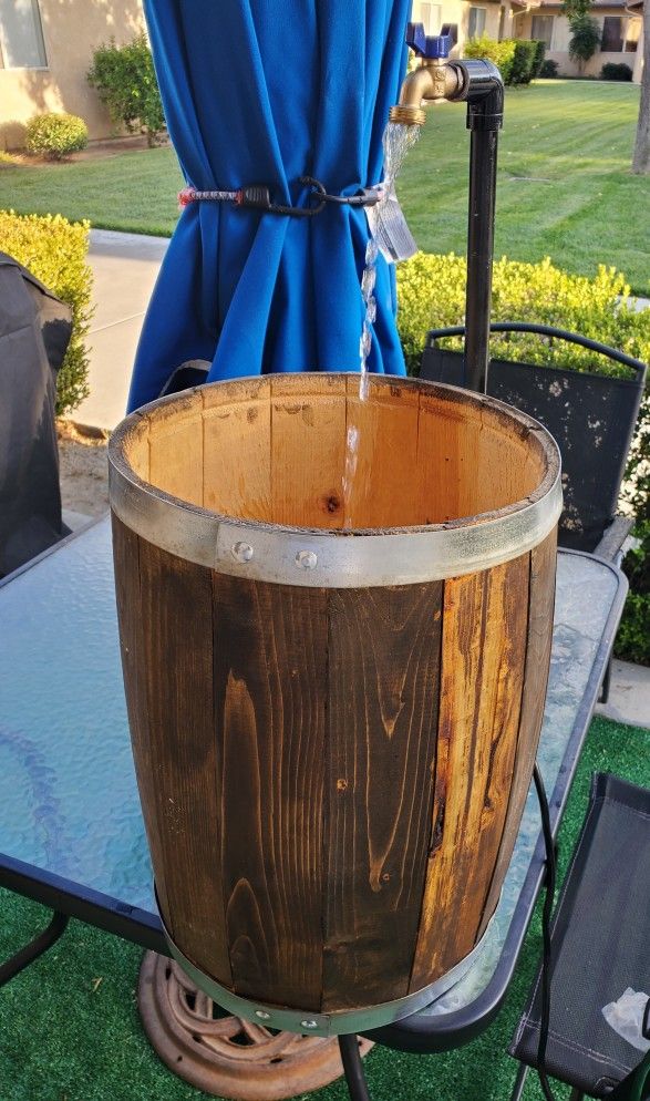 Wine Barrel Fountain 