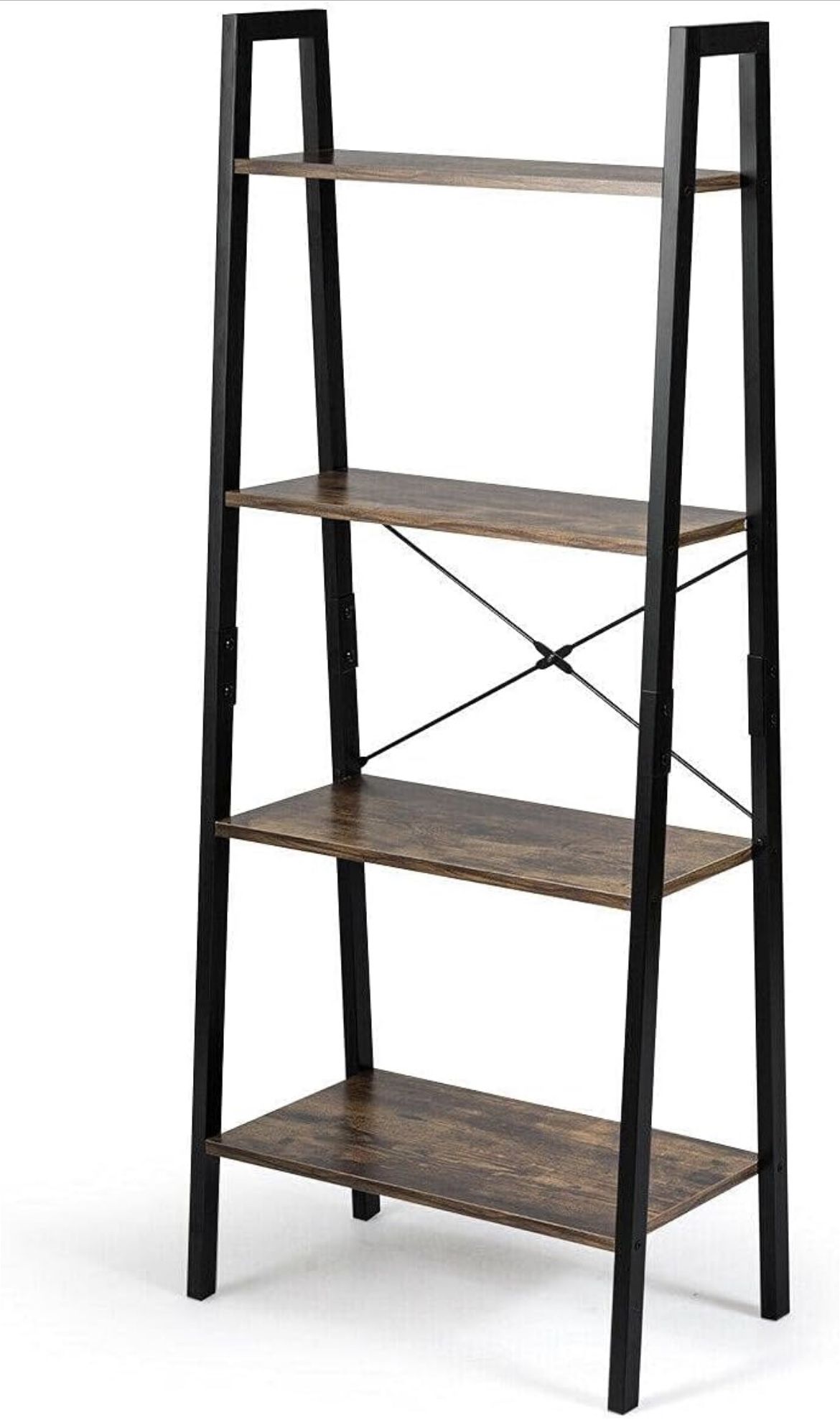 4-Tier Ladder Shelf Bookcase 