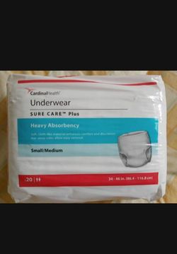 20 Cardinal Health Disposable Pullups Underwear Diapers Size Small Medium