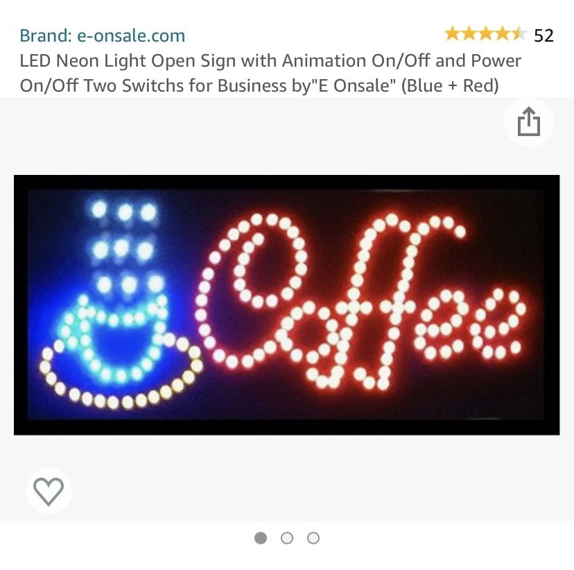 Coffee Light Up Sign