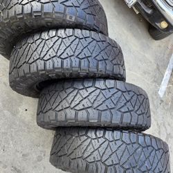 4.  PCS OF TIRES.    NITTO RIGDE GRAPPLER SIZE LT 285/70/18