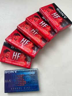 LOT of  SEALED Sony HF 90 BLANK Cassette Tape 90 Minutes Type I