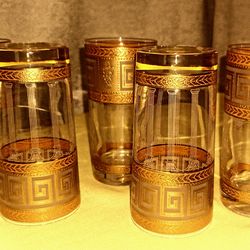 Five (5) Culver , signed, 22k design.  classic and beautiful