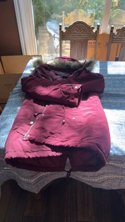 Burgundy coat