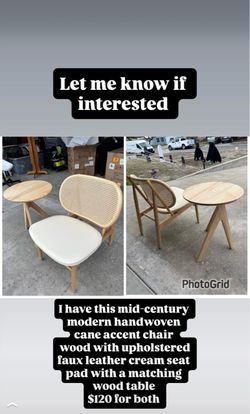 Modern chair and table