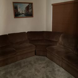 Wrap Around Reclining Sectional Couch