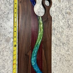 Walnut, Purple Heart, Epoxy River Board