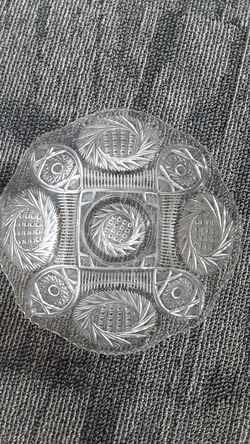 OLD CUT GLASS SERVING DISH