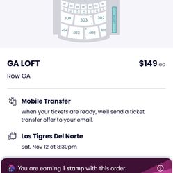 2 Tickets To Tigeres Del Norte