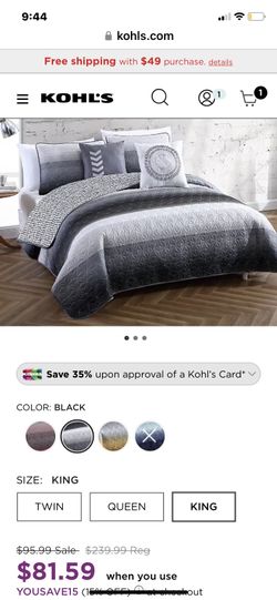 5 Pieces King Size Comforter Set ( Moving Out Sale)
