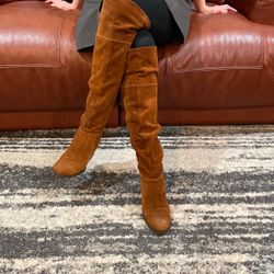 From Macy’s Leather Boots