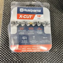 Husqvarna X-Cut S93G 18 Inch Chainsaw Chain, 3/8" Pitch, 050" Gauge, 62 Drive Links, 350i chainsaw chain replacement   