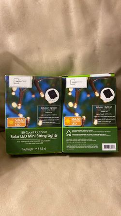 Mainstays 50-Count Solar LED Mini String Lights (2-Pack)