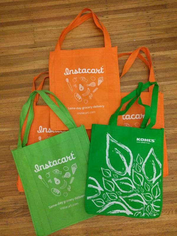 Instacart Kohl S Grocery Totes 3 Each Or 5 For 10 For Sale In