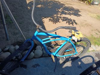 Blue Beach Cruiser Bicycle