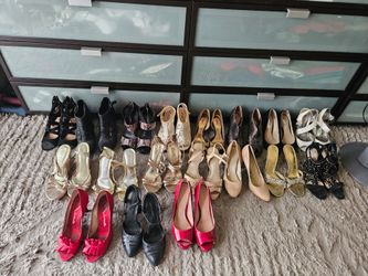Designer heels 18 pairs size 7.5