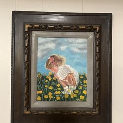 Vintage Hand painting With Frame