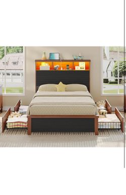 Twin Bedframe with drawers