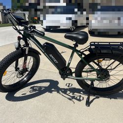 EB26 Electric Bike for Adults - 1500W, 48V 15AH Battery, 26" Fat Tire Mountain, 28mph, 7 Speed Gears, Dual Shock Absorber 
