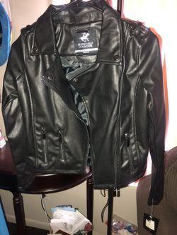 Girls faux leather jacket