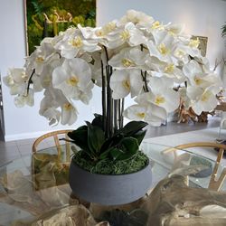 White Faux Orchids 