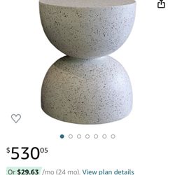 Qpmy Concrete Coffee Table/abstract Chair