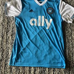Charlotte FC Home Shirt Size L Blue And White 