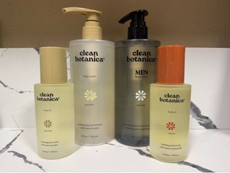 New clean botanical body wash and oils set