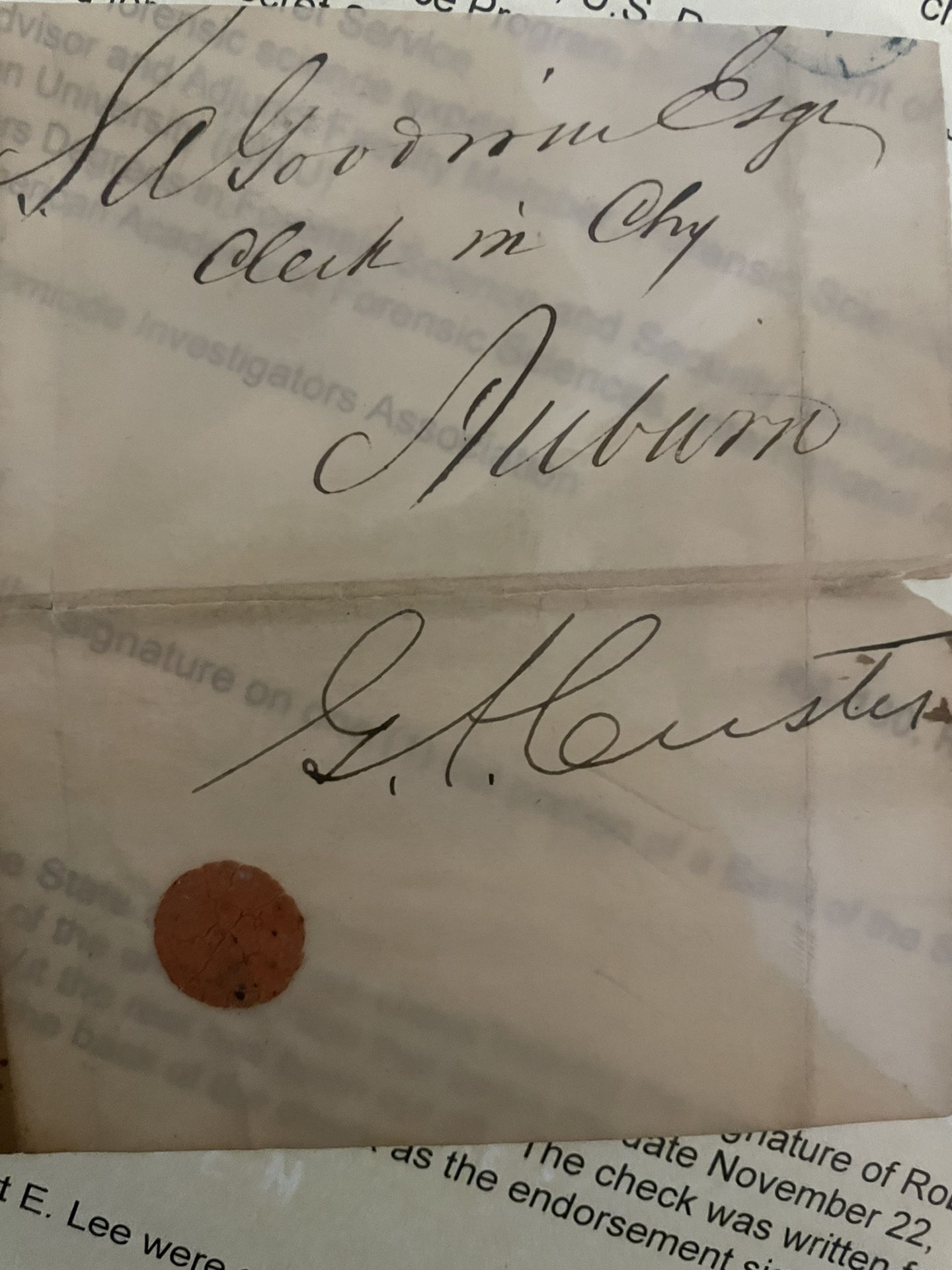 George Armstrong Custer’s signature