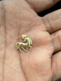 14Kt Real Gold Horse pendant