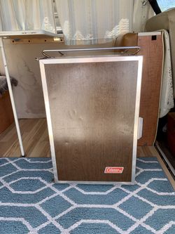 Vintage Coleman Metal Cooler Fridge Upright Ice Chest Box 1970s