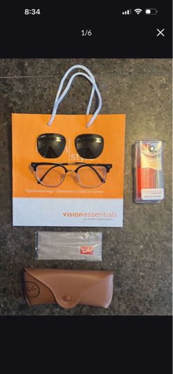 Ray-Ban Clubmaster Glasses with Case and Accessories