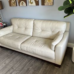 Leather Sofa And Arm Chair 