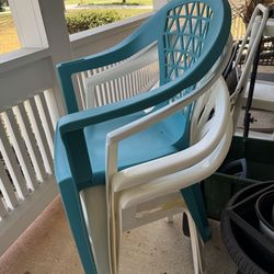 Stackable  plastic chairs