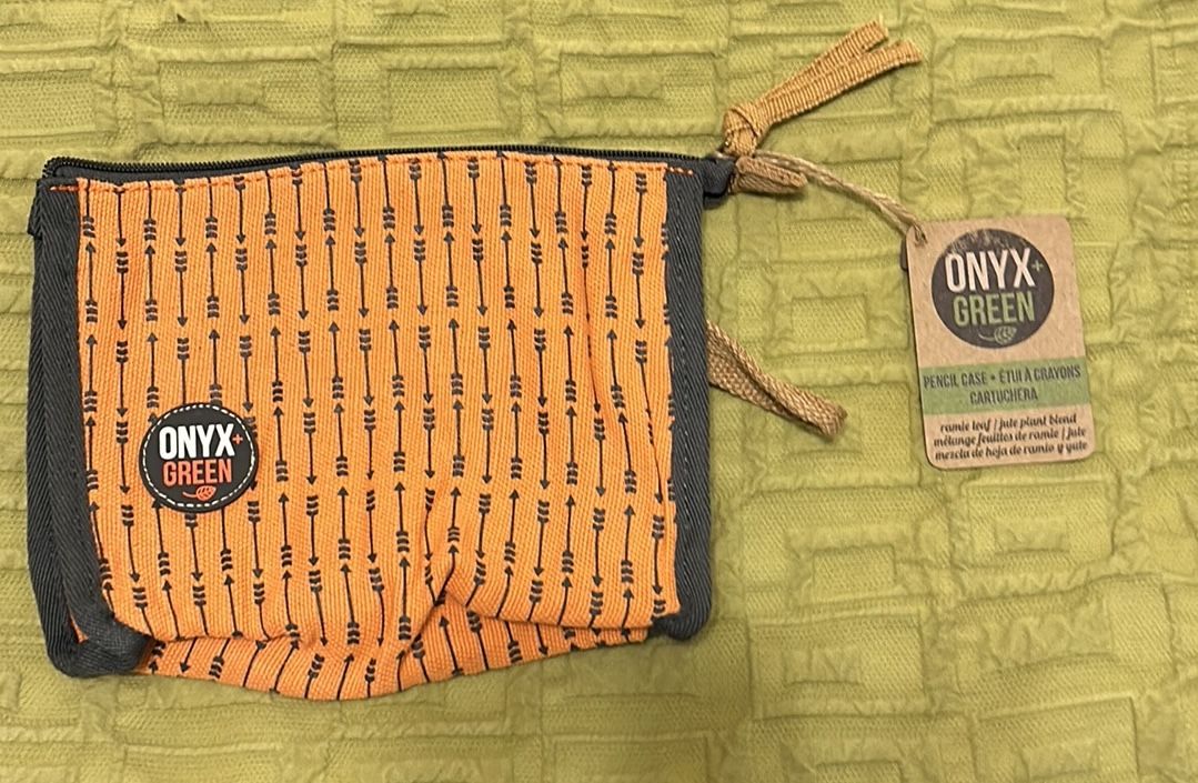 Onyx + Green Zippered Pouch