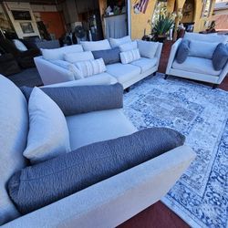 Beautiful Living Room Set High Quality Furniture Like New Couch And 2 Chairs Totally Deep Clean Good Condition 