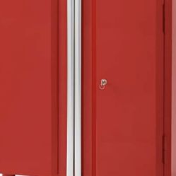 Husky Ready-to-Assemble 23-gauge steel 2-Door Garage Base Cabinet in Red (28 in. W x 32 in. H x 18 in. D)