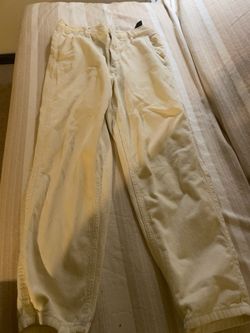 ZARA Men’s Cream Corduroy Pants - Size 30