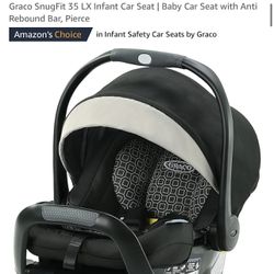 Graco SnugFit 35 LX Infant Car Seat With anti rebound bar With two Car Bases 